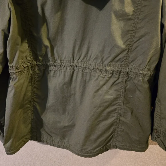 Kenneth Cole Reaction Womens Olive Green Lightweight Hooded Long Sleeve Jacket L - Picture 8 of 10